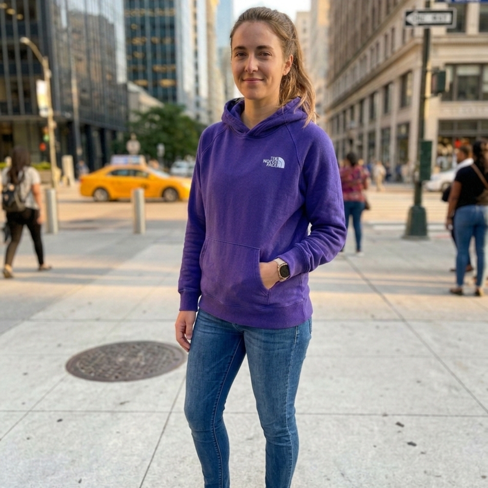 The North Face women's Small Purple Hoodie with front pockets